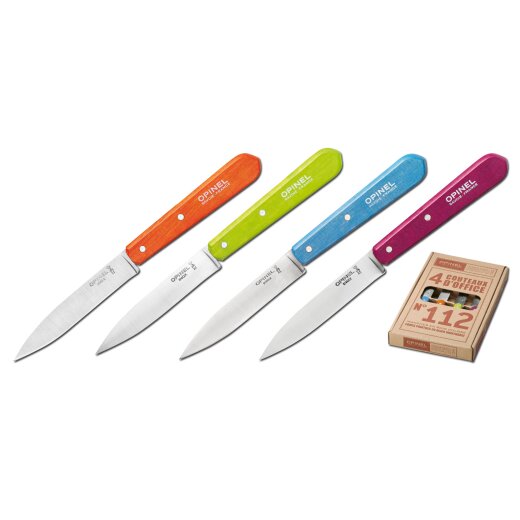 Opinel Küchenmesser-Set, 4-teilig, rostfrei, 4 Farben