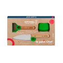 Opinel Le Petit Chef Kinder K&uuml;chenmesser-Set, 3-teilig, gr&uuml;n