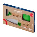 Opinel Le Petit Chef Kinder K&uuml;chenmesser-Set, 3-teilig, gr&uuml;n